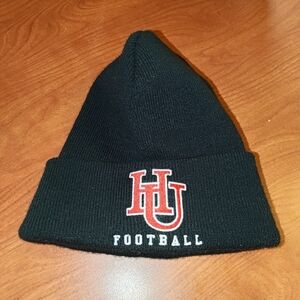 Nike Howard University Football Embroidered Stripped 100% Acrylic Winter Beanie